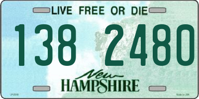 NH license plate 1382480