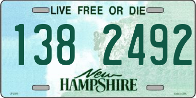 NH license plate 1382492