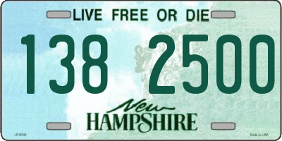NH license plate 1382500