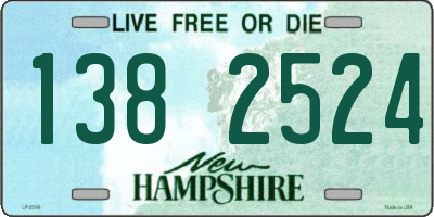 NH license plate 1382524