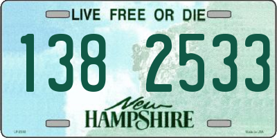 NH license plate 1382533