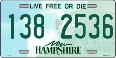 NH license plate 1382536