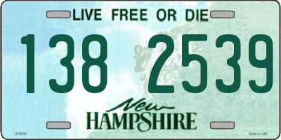NH license plate 1382539