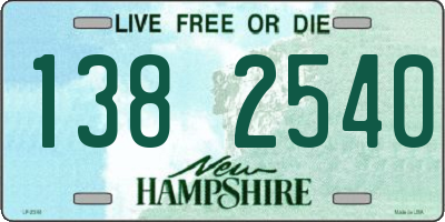 NH license plate 1382540