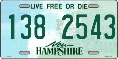 NH license plate 1382543