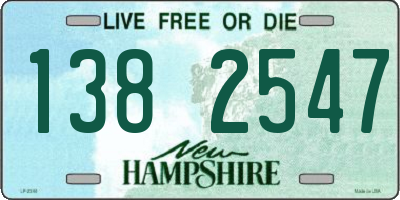 NH license plate 1382547