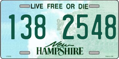 NH license plate 1382548