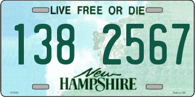 NH license plate 1382567
