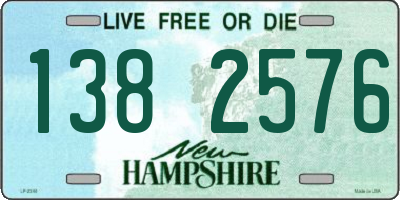 NH license plate 1382576