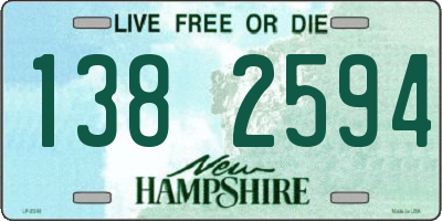 NH license plate 1382594