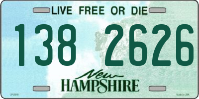 NH license plate 1382626