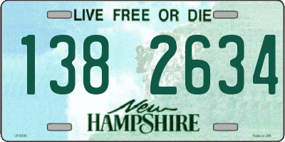 NH license plate 1382634