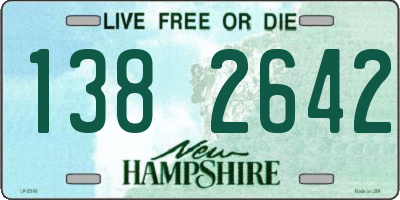 NH license plate 1382642