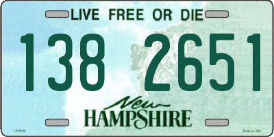 NH license plate 1382651