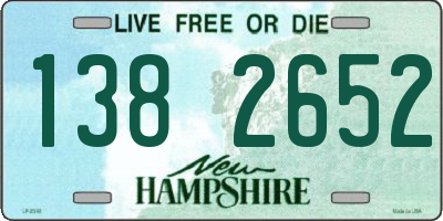 NH license plate 1382652