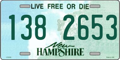 NH license plate 1382653