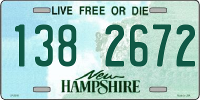 NH license plate 1382672