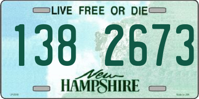 NH license plate 1382673