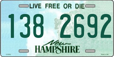 NH license plate 1382692