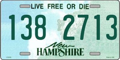 NH license plate 1382713