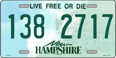 NH license plate 1382717