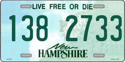NH license plate 1382733