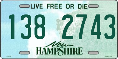 NH license plate 1382743