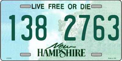 NH license plate 1382763