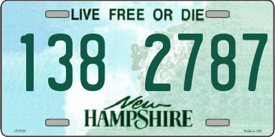 NH license plate 1382787