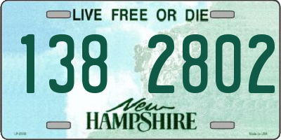 NH license plate 1382802