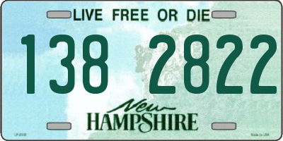 NH license plate 1382822