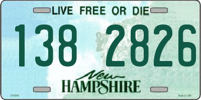 NH license plate 1382826