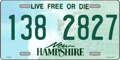 NH license plate 1382827