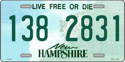 NH license plate 1382831