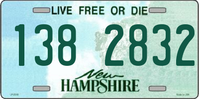 NH license plate 1382832