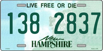 NH license plate 1382837