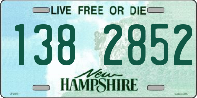 NH license plate 1382852
