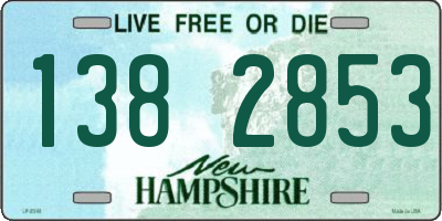 NH license plate 1382853