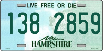 NH license plate 1382859