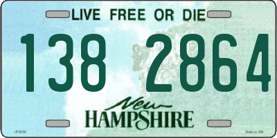 NH license plate 1382864