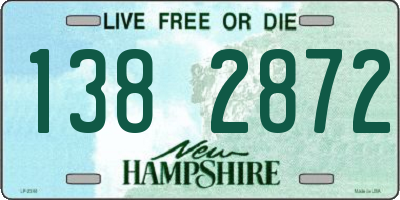 NH license plate 1382872