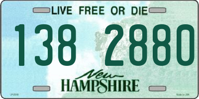 NH license plate 1382880