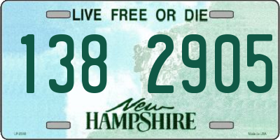 NH license plate 1382905