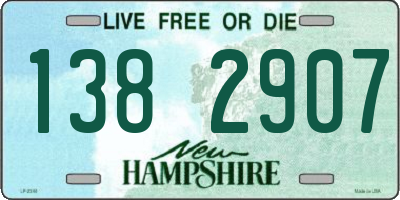 NH license plate 1382907