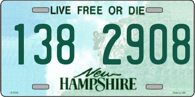NH license plate 1382908