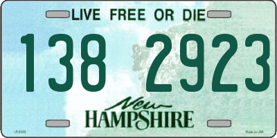 NH license plate 1382923