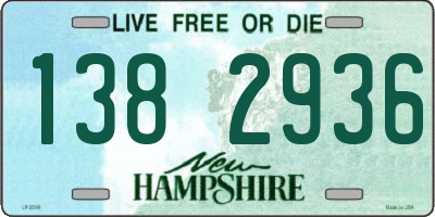 NH license plate 1382936
