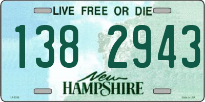 NH license plate 1382943