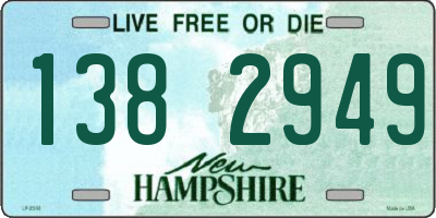 NH license plate 1382949