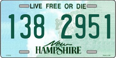 NH license plate 1382951